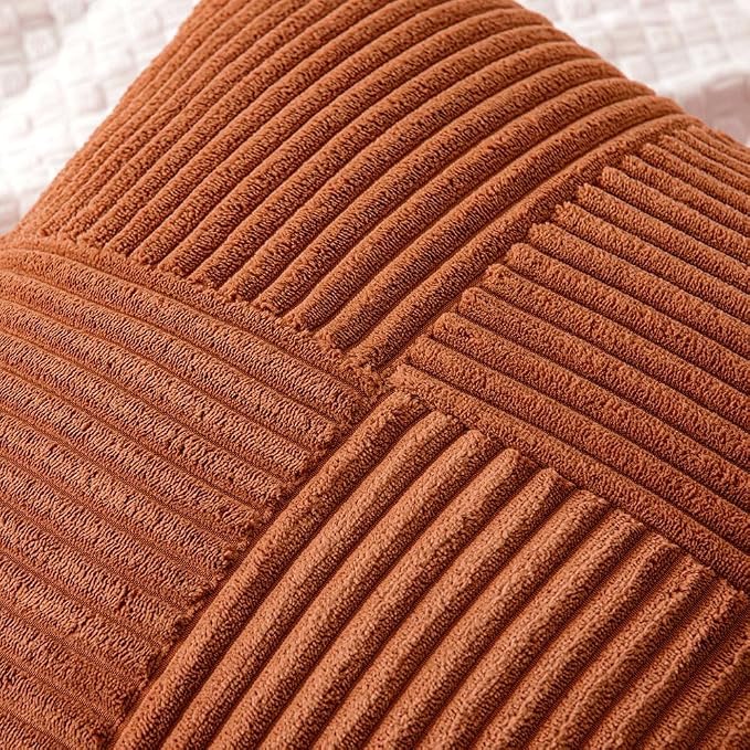 MIULEE Fall Rust Decorative Lumbar Throw Pillow Covers 12x20 Inch 2 Pack | Boho - Image 2