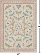 Butterfly Area Rugs 5x7 for Baby Nursery, Cute Light Pink Rugs for Bedroom Girls - Image 2
