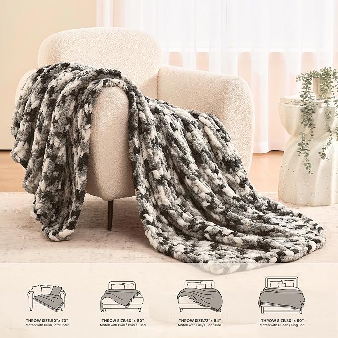 L'AGRATY Chunky Knit Throw Blanket - Image 6