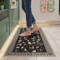 Black Hallway Runner Rug 2x4 for Bedroom Kitchen | Ultra-Thin; Boho Style; Low by WelcometoBabovid