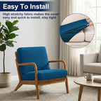 Smiry Waterproof Patio Cushion Covers, Stretch Outdoor Furniture Covers | Couch - Image 7