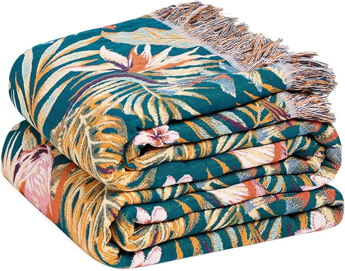 LUTBM Boho Throw Blanket for Bed Cotton Summer Blankets Bedroom Living Room by LUTBMFindYourFreeSpiritatHome