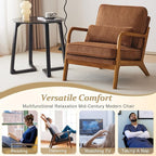 VINGLI Upgraded Premium Corduroy Accent Chair, Upholstered Arm Chair, Solid - Image 8