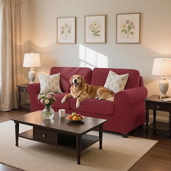 SUBRTEX 5 Pieces Stretch Sofa Slipcover Sets Couch Cover Sets Backrest Cushion - Image 8