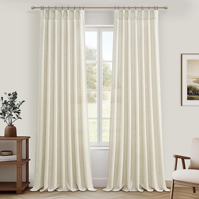 Custom Memory Shape Pinch Pleated 105 Inch Curtains by PleatedDrapes