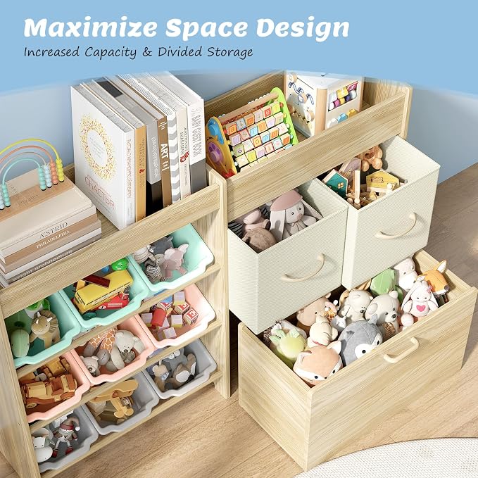 EXPERLAM Toy Storage Organizer for Kids, 9-Bin Toy Organizer - Image 5