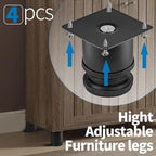 2.5 Inch Metal Furniture Legs Stainless Steel Adjustable Legs Black Metal Legs - Image 5