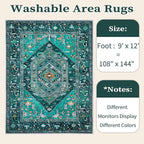 SERISSA 9x12 Washable Non Slip Boho Area Rug - Image 6