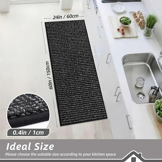 BEQHAUSE Kitchen Runner Rugs 24"x60", Kitchen Mats - Image 2