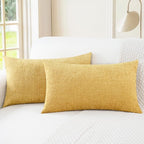 CaliTime Decorative Couch Throw Pillow Covers 26 X 16 Inches Gold | Pack of 2 by CaliTime