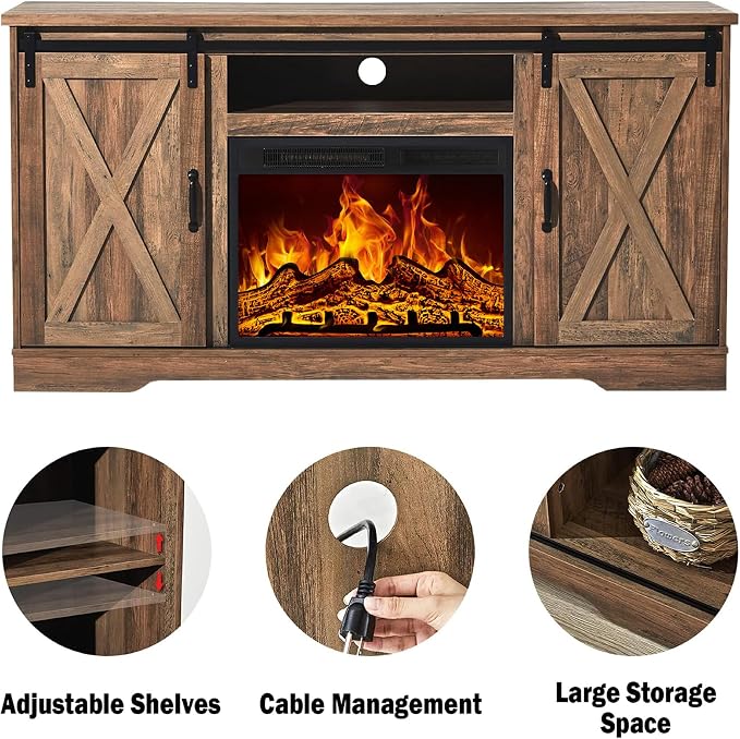 AMERLIFE 59" Fireplace TV Stand - Image 5