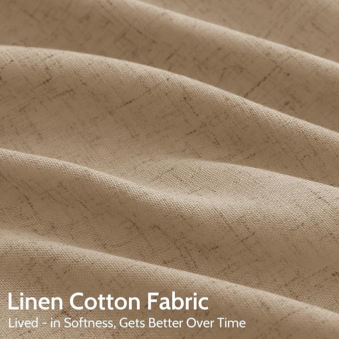 Sand Beige Curtains 90 Inches Long - Image 4