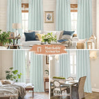 Light Blue Linen Curtains 72 inch Length - Image 6