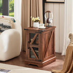 Joaxswe Narrow Night Stand Set 2, Farmhouse Side End Table - Image 2