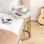 Function Home C Table End Table, Marble C Shaped Sofa Side Table, Couch Tables - Image 4