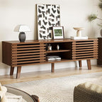 MAISONARIA Living Room Table Sets of 2, Mid Century Coffee Table & Dresser TV - Image 2