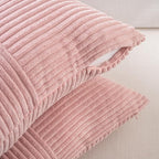 Fancy Homi 2 Packs Blush Pink Lumbar Decorative Throw Pillow Covers 14x24 Inch - Image 4