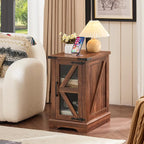 Joaxswe Narrow Night Stand Set 2, Farmhouse Side End Table - Image 6