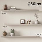 Fun Memories 60 Inch Fireplace Mantel Shelf, Deep Floating Shelves - Image 3