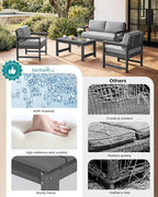SERWALL HDPE Outdoor Loveseat Couch - Image 9