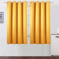 Yellow Thermal Blackout Curtains/52 x 63 Inch/Set of 2 Panels Room Darkening by Lemomo