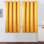 Yellow Thermal Blackout Curtains/52 x 63 Inch/Set of 2 Panels Room Darkening by Lemomo
