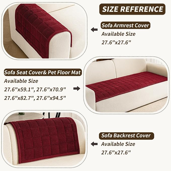 Couch Covers for Dogs Washable, Non Slip Couch Covers for Loveseat Sofa Pet - Image 4