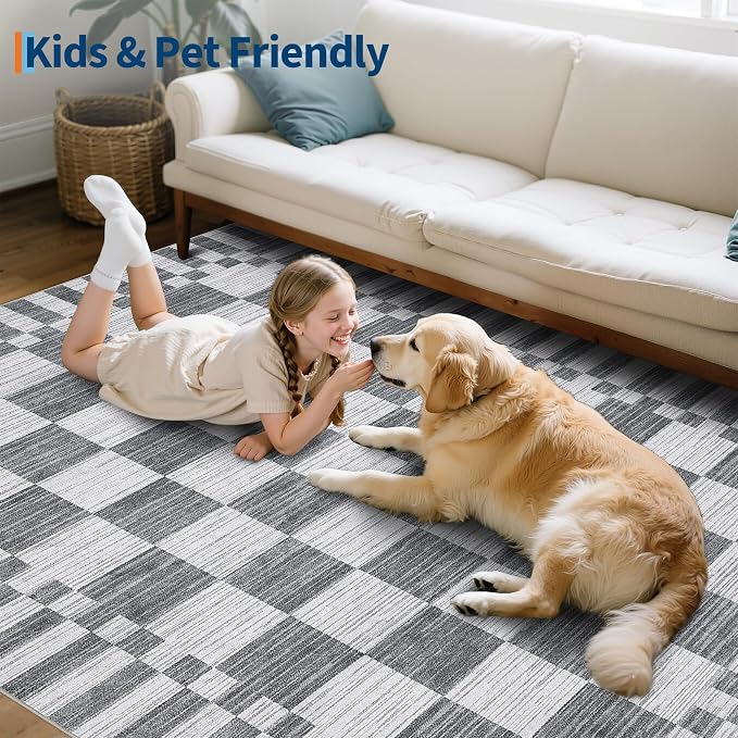 GarveeHome Checkered Rug 4x6 Area Rugs - Image 9