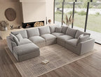 ohllob Oversized Cloud Couches for Living Room, Boneless Sectional Couch by Ohllob