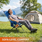 Armless Rocking Camping Chair for Adults, Portable Folding Outdoor Rocker - Image 2
