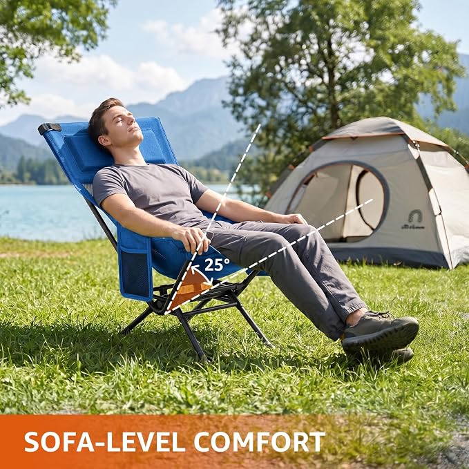 Armless Rocking Camping Chair for Adults, Portable Folding Outdoor Rocker - Image 2
