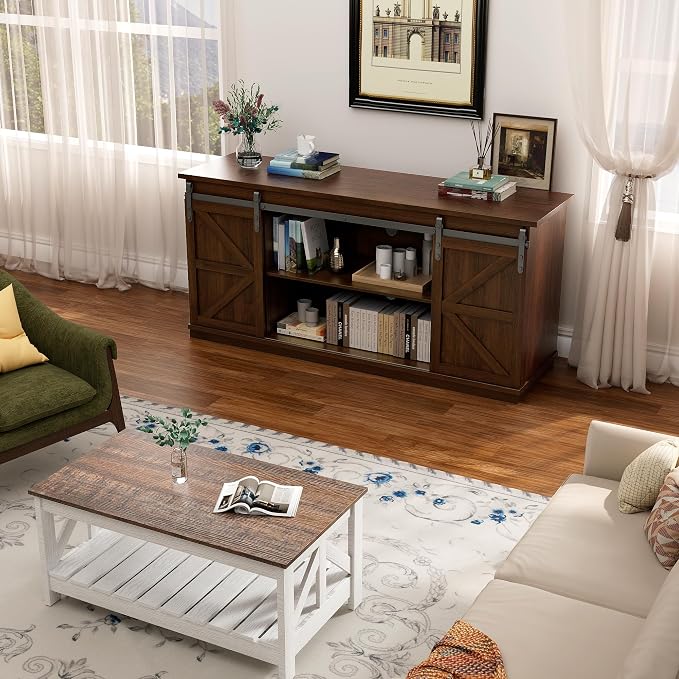 YESHOMY TV Stand for Televisions up to 65 Inches, - Image 3