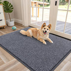 OLANLY Front Door Mat 47x34, Waterproof Heavy-Duty Indoor Outdoor Doormat | Grey by OLANLY