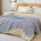 EMME Muslin Blankets for Adults Throw Blanket for Couch Breathable Gauze Soft - Image 4