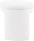 Furniture of America Rami Modern 18-inch Solid Wood Upholstered Ottoman - Image 5