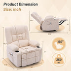 Rocker Recliner Chair with Massage and Heat, Nursery Rocking Chairs - Image 2