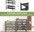 ROMGUAR CRAFT 4 Tier Bamboo Shoe Rack - Image 4