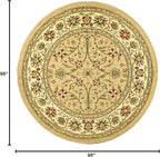 SAFAVIEH Lyndhurst Collection 8' Round Beige/Ivory LNH212D Traditional Oriental - Image 2