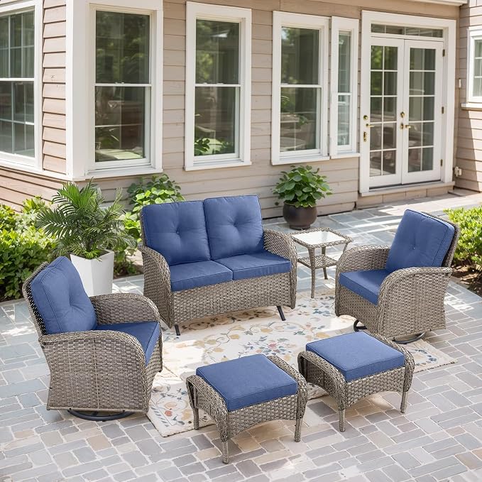 Belord 6 Pieces Wicker Patio Conversation Sets by Belord