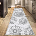 HEBE Hallway Runner Rug 2'x6', Washable Non Slip Kitchen Rug Runner | Soft Boho - Image 7