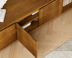 LKTART Mid Century Modern TV Stand, Extendable Entertainment Center - Image 6