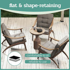 Outdoor Chair Cushions Set of 2, High Back Soft Seat Pad - Image 7