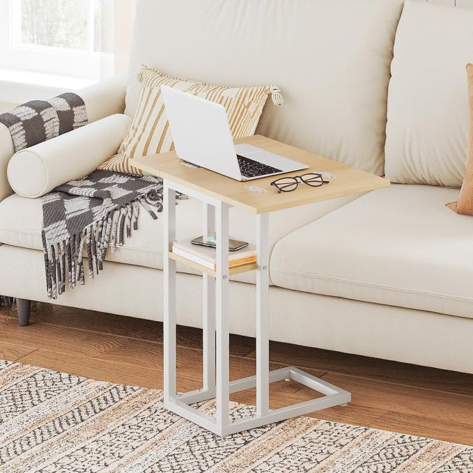 HOOBRO Foldable End Table, C Shaped Side Table - Image 5