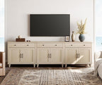 WAMPAT Farmhouse TV Stand for 100 Inch TV, 3-in-1 TV Console Table for by WAMPAT