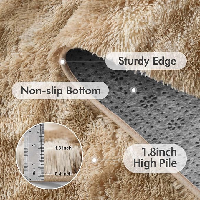 7x10 Ft Extra Large Shag Rugs for Living Room, Ultra Soft Fluffy Furry Area - Image 5