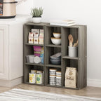Furinno Luder 5-Cube No Tool Assembly Open Shelf, French Oak - Image 2