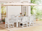 SERWALL Patio Dining Set with 15FT Double Side Umbrella, Outdoor Dining Sets by SERWALL