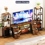 LED TV Stand Bookshelf Combo - Image 7