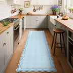 GarveeHome 2x6 Scalloped Washable Runner Rug Non Slip Hallway Kitchen Rug | - Image 7
