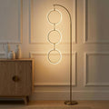 Brightech Nova 74 in. Antique Brass Industrial 3-Light LED Energy Efficient by Brightech